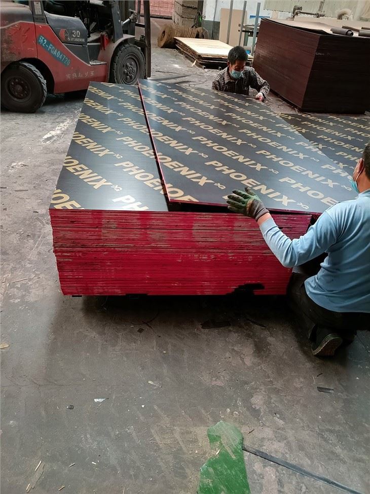 1220x2440mm 18mm Black Film Faced Plywood Marine Construction Formwork