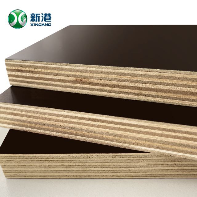 915x1830mm(3x6ft),1220x2440(4x8ft) Custom Size Black Film Faced Plywood Marine Construction Formwork Phenolic Board