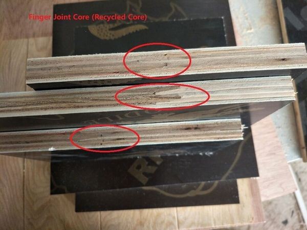 Finger Joint Poplar Core Hot Press Film Faced Plywood Construction Materials