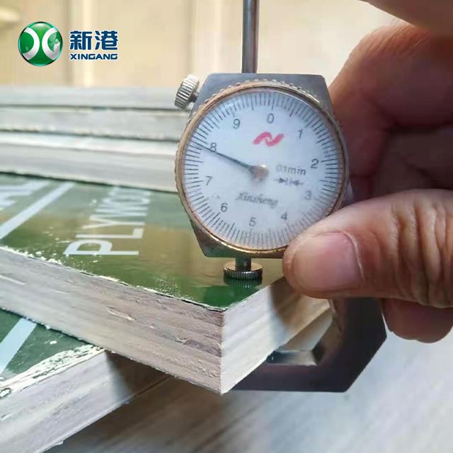 Plastic Surface Commercial Plywood Poplar Core Green Color High Quality Green Pp
