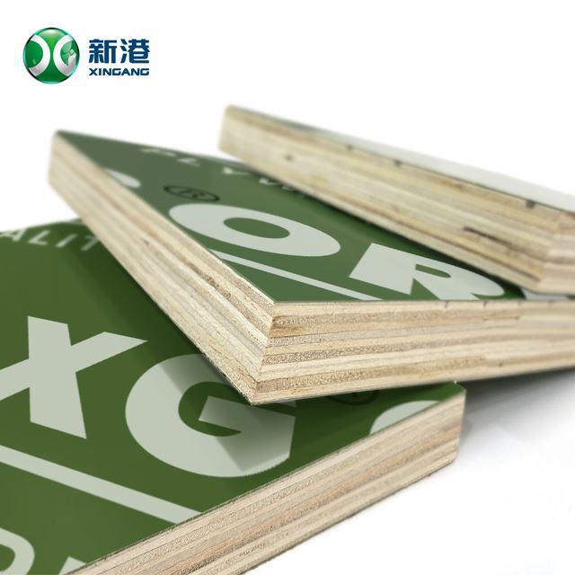 Plastic Surface Commercial Plywood Poplar Core Green Color High Quality Green Pp