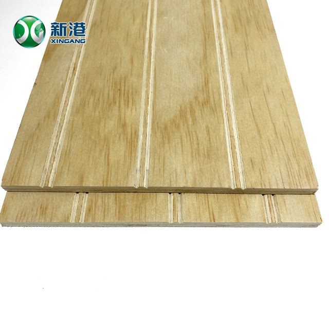 XinGang 1220*2440*9mm/18mm Slotted Pine Plywood For Decoration