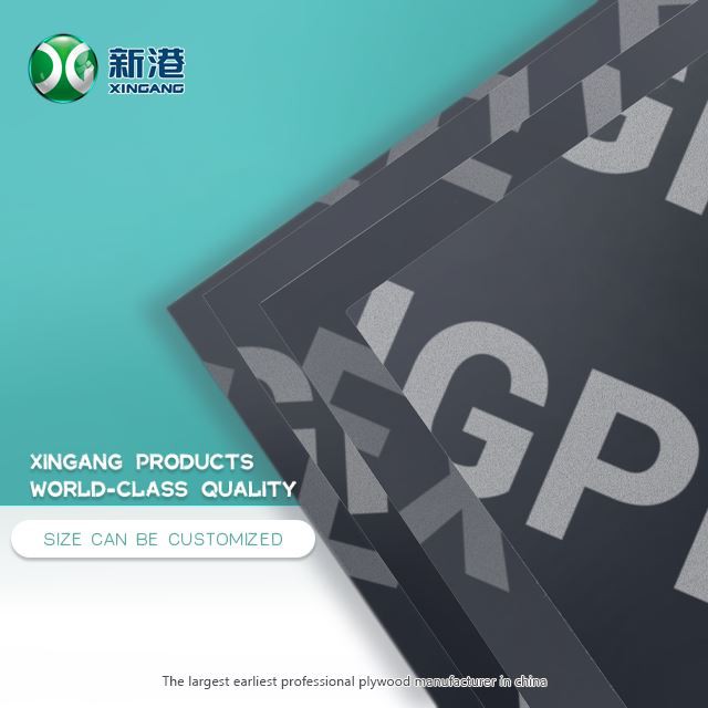 Xingang 1220x2440mm 18mm Black Film Faced Plywood Marine Construction Formwork Phenolic Board