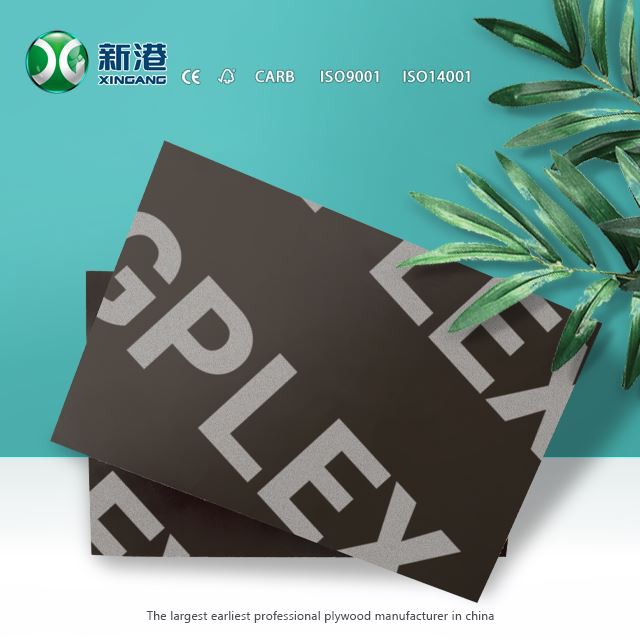 Xingang Best Sale 12mm 15mm 18mm Brown/black Film Faced Plywood Sheet For Construction