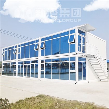 XINGANG 20ft 40ft Prefab Folding Container Homes Folding Prefabricated House Office Folding Flat Pack Container House