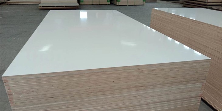 White And Wood Grain Colors With Glossy Sueface Melamine Laminated Mdf Board For Furniture